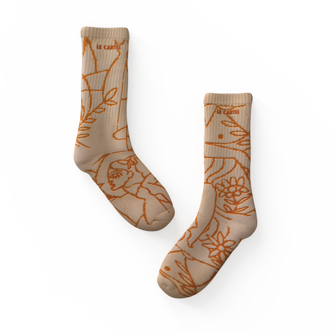 CATIMINI・Chaussettes tissées・Sable