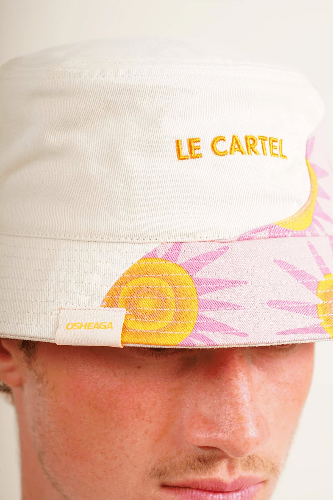BURNING SUN・Bucket hat brodé・Sable - Le Cartel