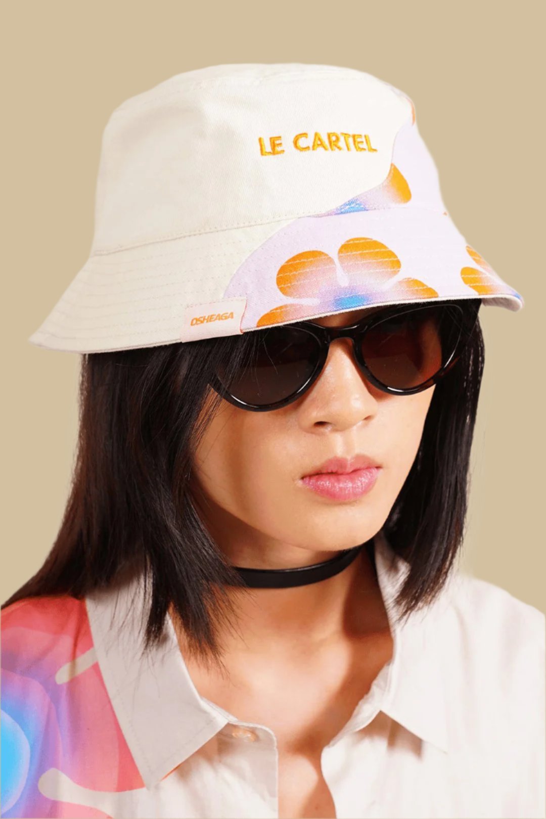 FLOWER POWER・Bucket hat brodé・Sable - Le Cartel