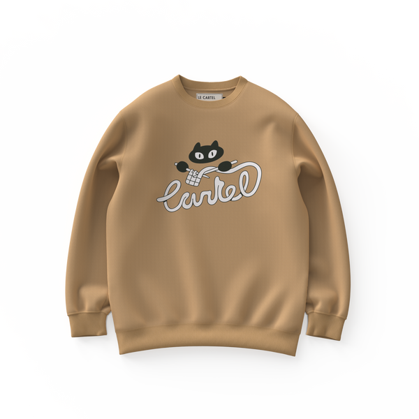 BOULE DE POIL・Crewneck unisexe・Beige