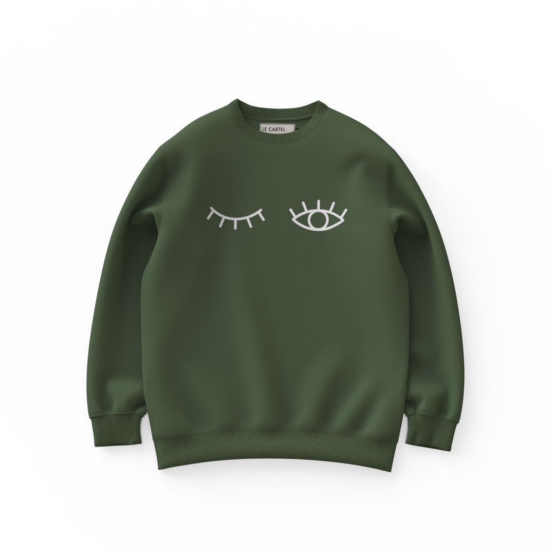 CLIN D’ŒIL・Crewneck unisexe・Vert sauge