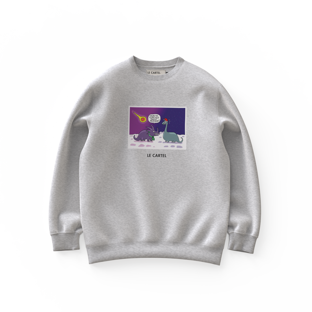 THE END・Crewneck unisexe・Gris chiné