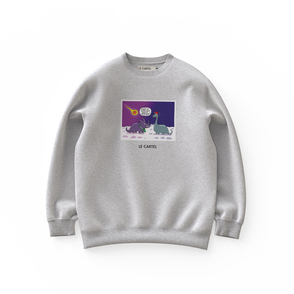 THE END・Crewneck unisexe・Gris chiné