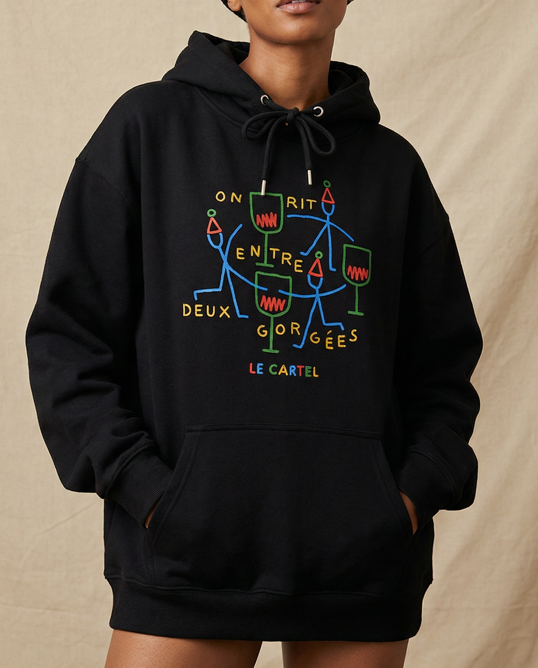 ENTRE DEUX GORGÉES・Unisex Hoodie・Black