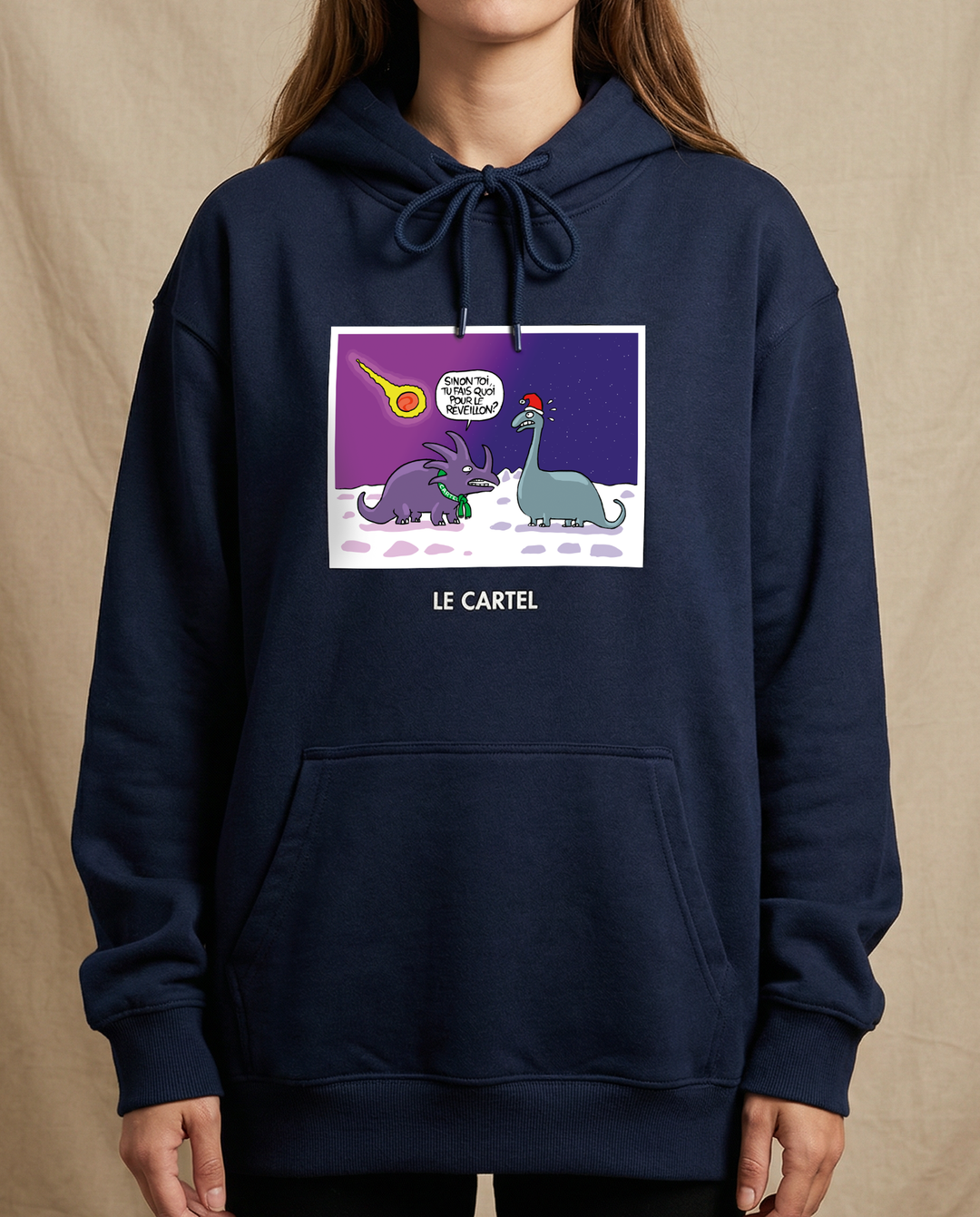 THE END・Unisex hoodie・Navy blue