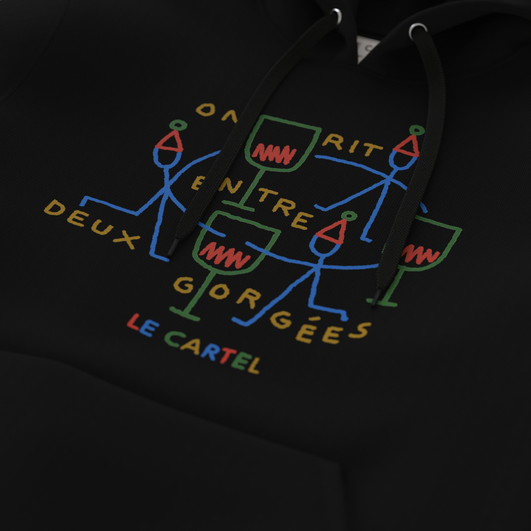 ENTRE DEUX GORGÉES・Hoodie unisexe・Noir