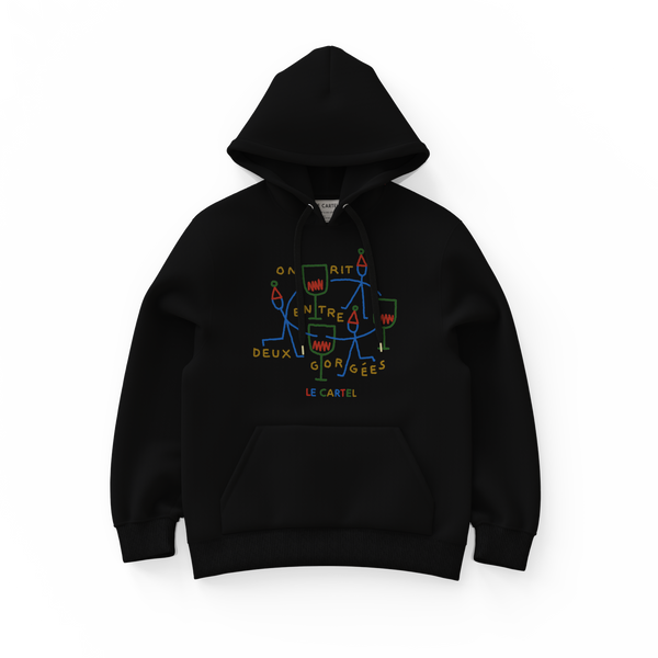 ENTRE DEUX GORGÉES・Hoodie unisexe・Noir