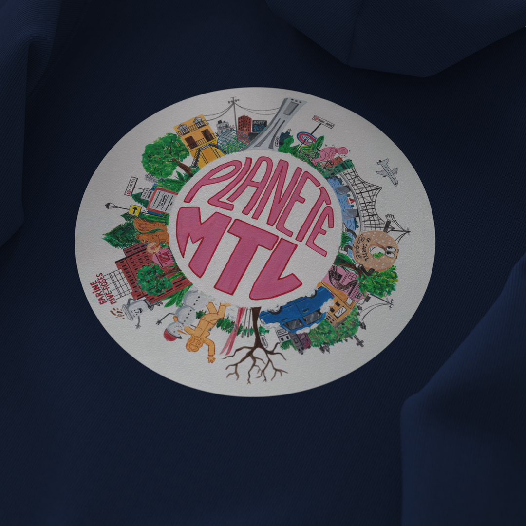 PLANÈTE MTL・Hoodie unisexe・Bleu marin