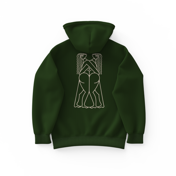 COLLÉ-SERRÉ・Unisex hoodie・Forest green