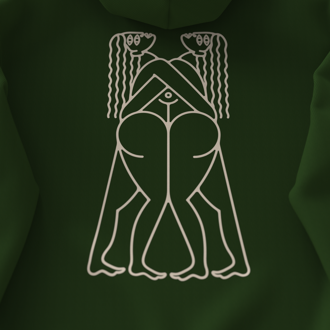 COLLÉ-SERRÉ・Unisex hoodie・Forest green