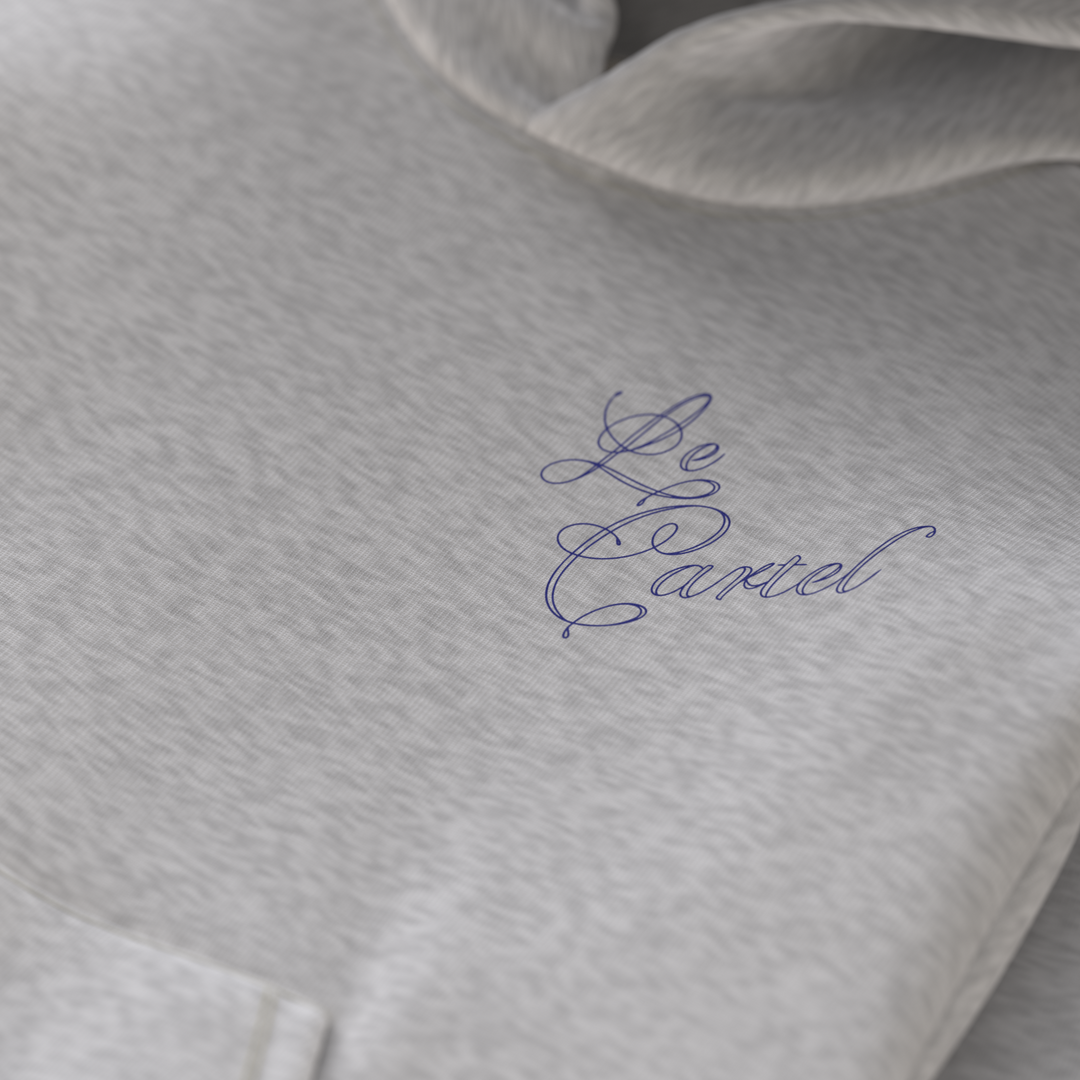 COMBUSTION LENTE・Hoodie ample unisexe・Gris chiné