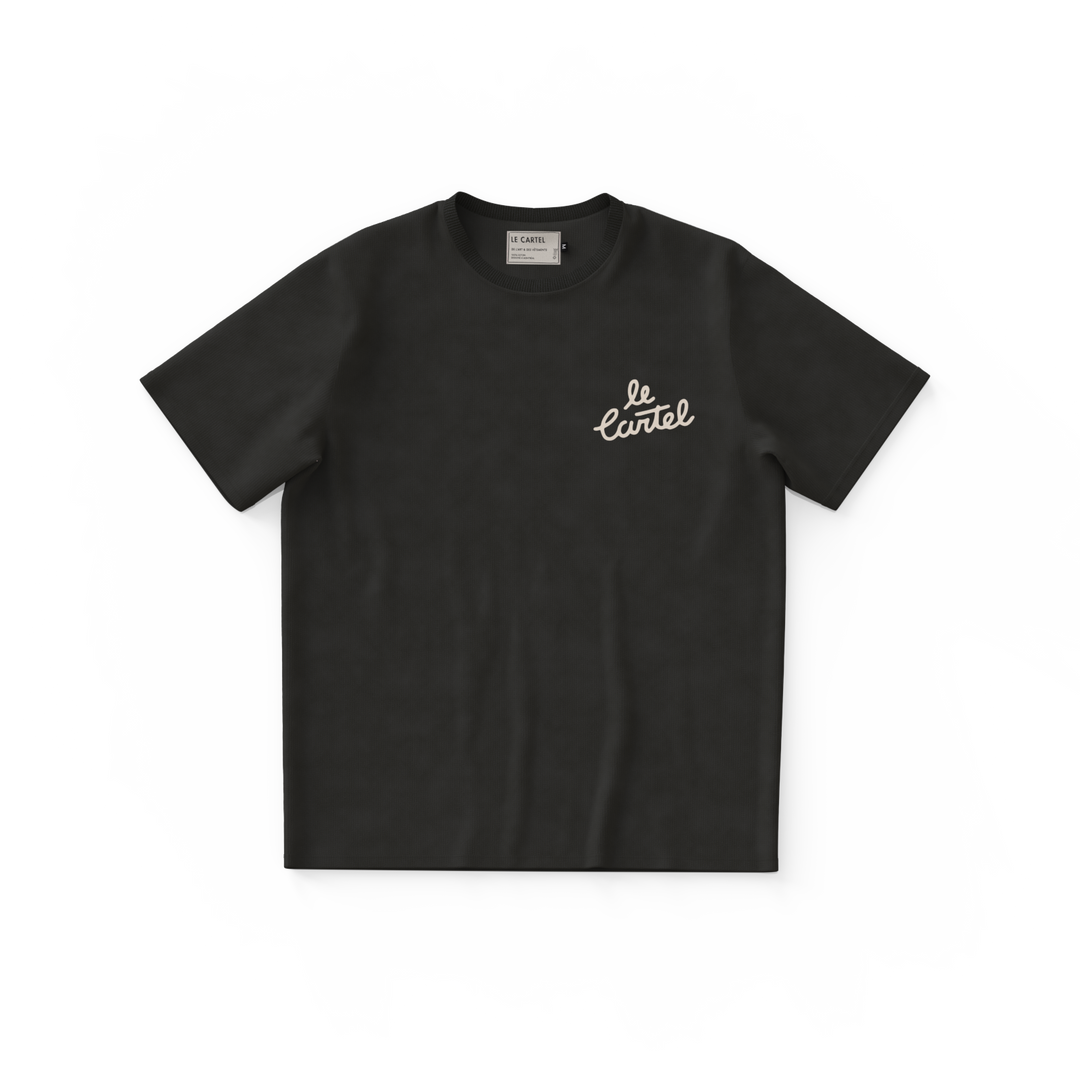 WINTER IS OVER・Large unisex T-shirt・Vintage black
