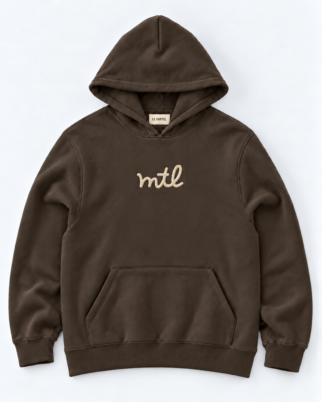 MTL・Hoodie unisexe brodé・Chocolat