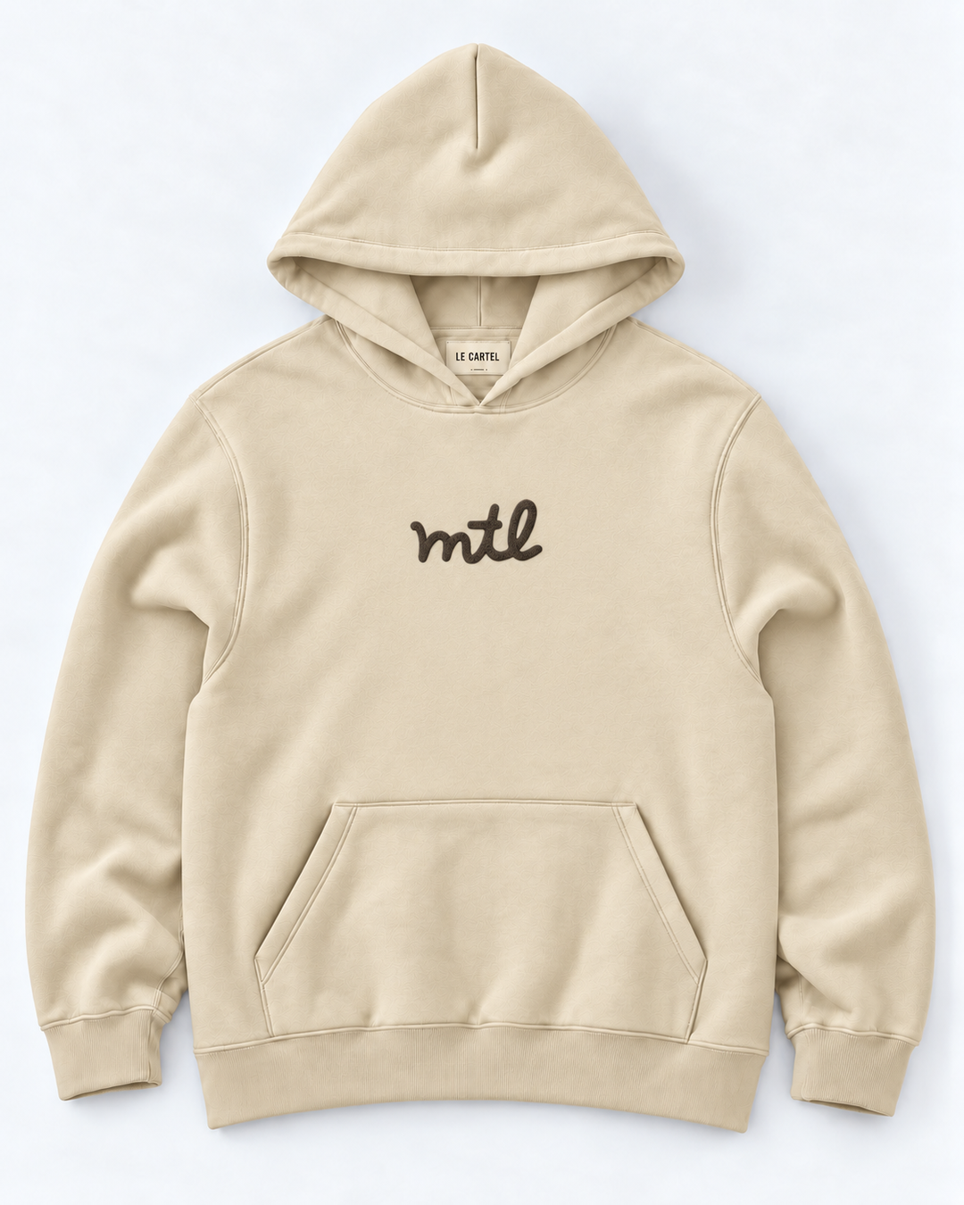 MTL・Unisex embroidered hoodie・Cream