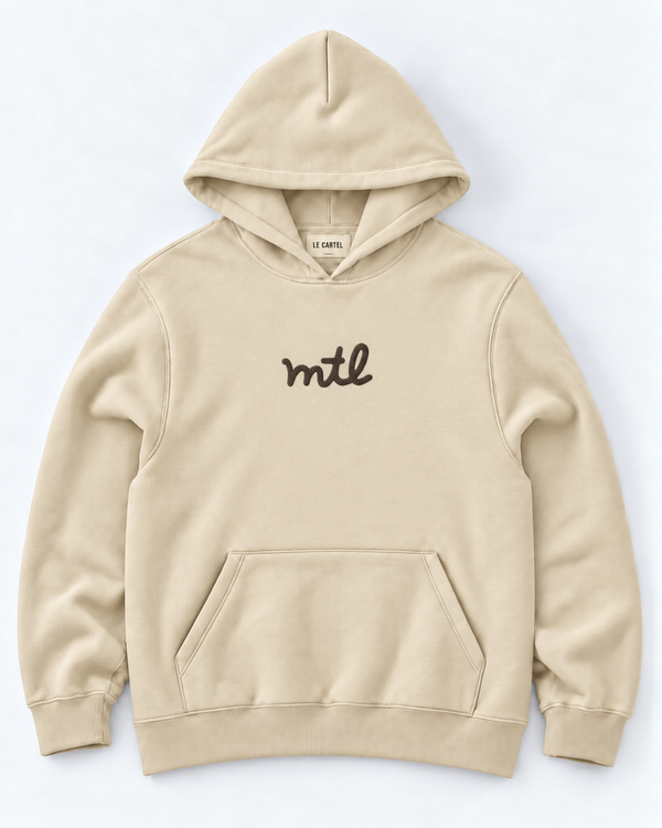 MTL・Unisex embroidered hoodie・Cream