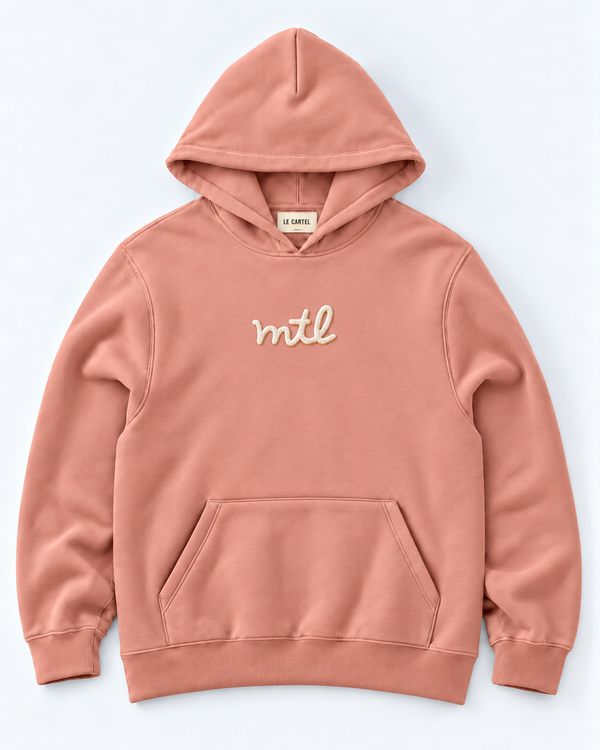 MTL・Embroidered unisex hoodie・Pink