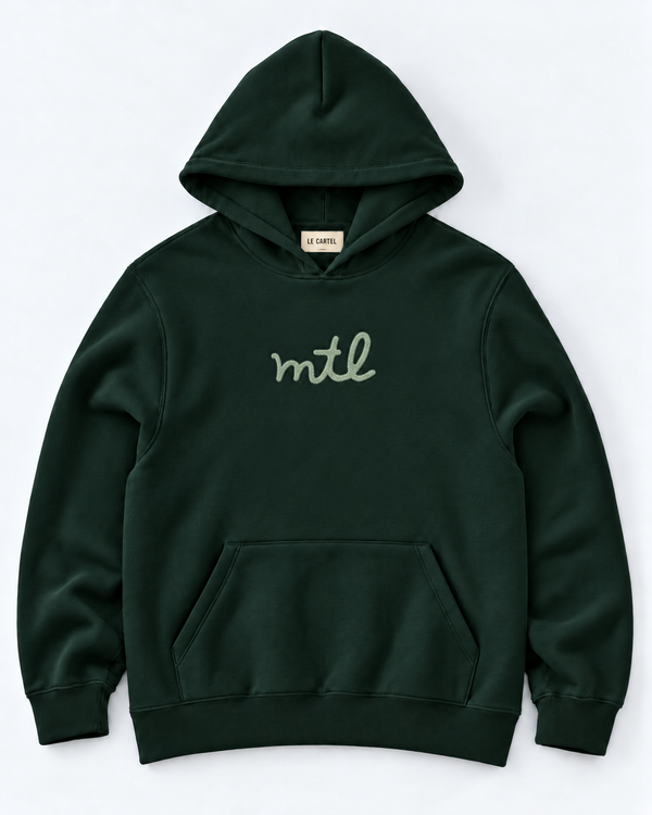 MTL・Embroidered unisex hoodie・Green