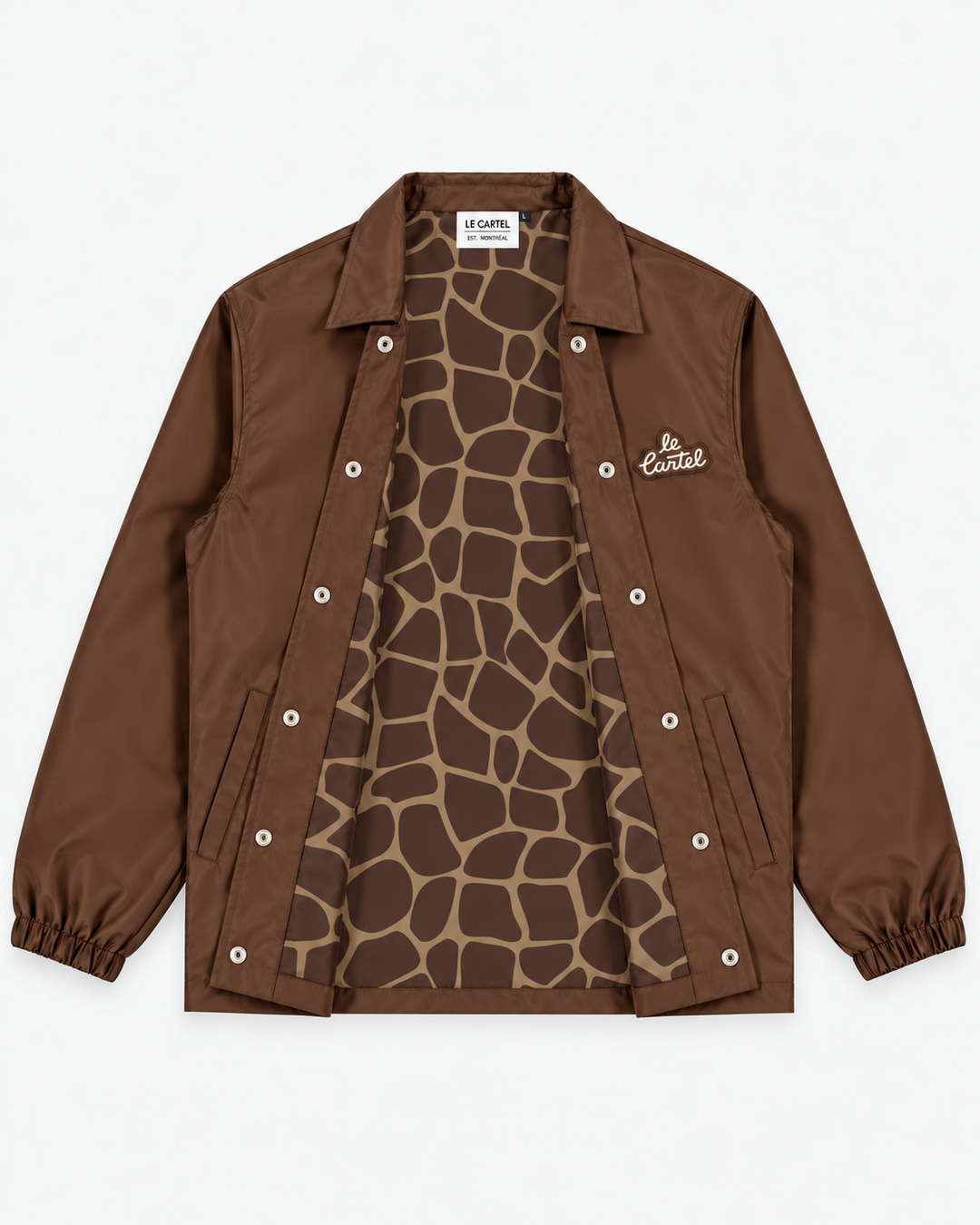 NID DE POULE・Coach Jacket imperméable・Chocolat