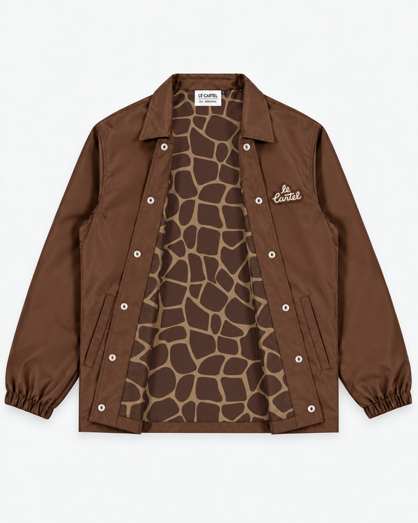 NID DE POULE・Coach Jacket imperméable・Chocolat