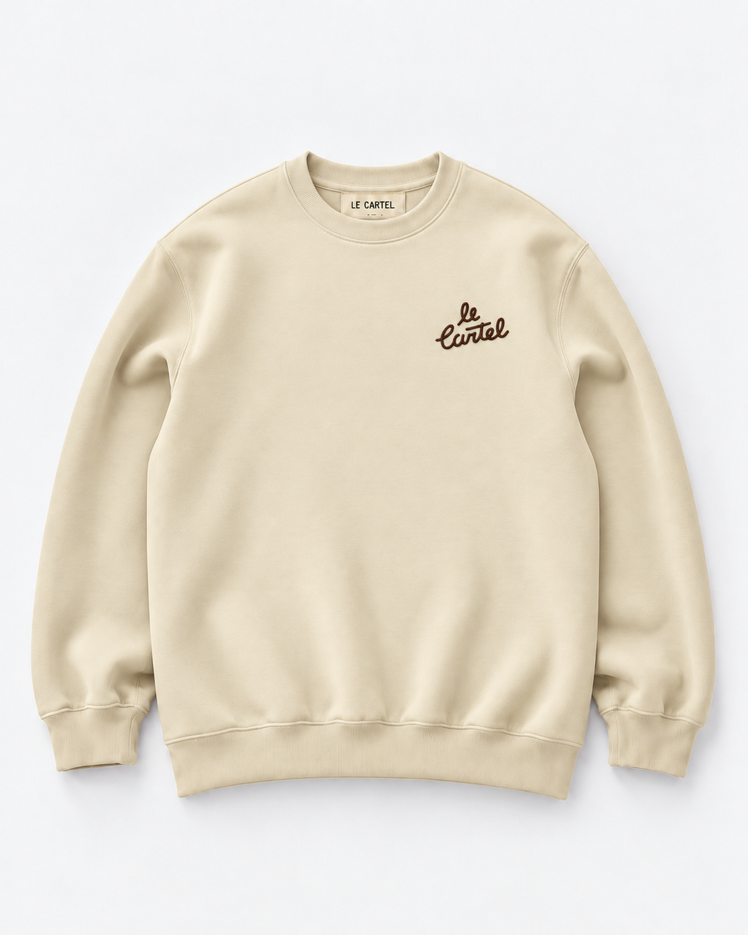 NEW OG・Crewneck unisexe brodé・Crème