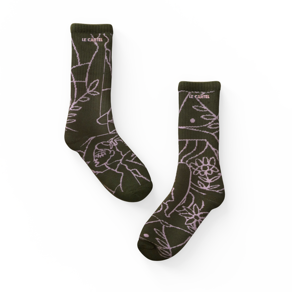 CATIMINI・Chaussettes tissées・Vert
