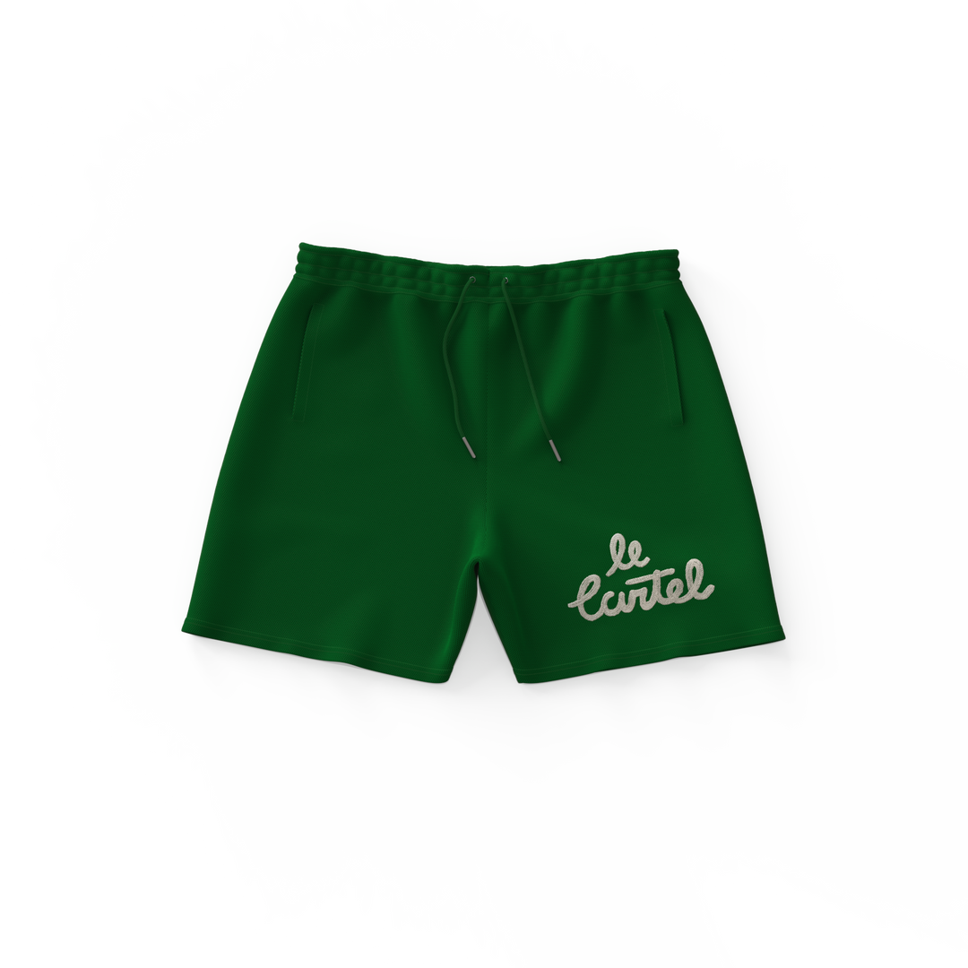 CHATCON・Unisex pique shorts・Green