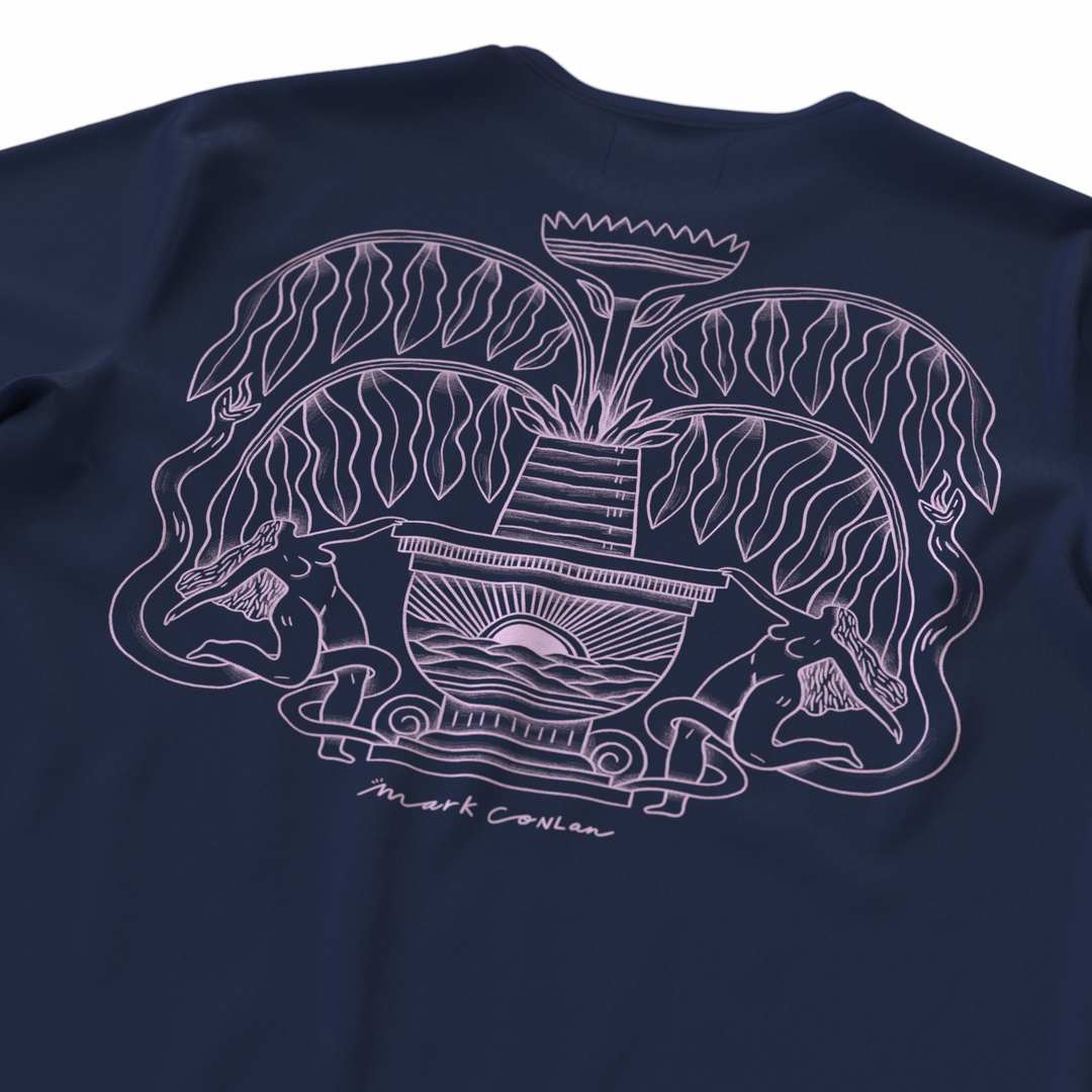 FONTAINE・T-shirt unisexe・Bleu marin