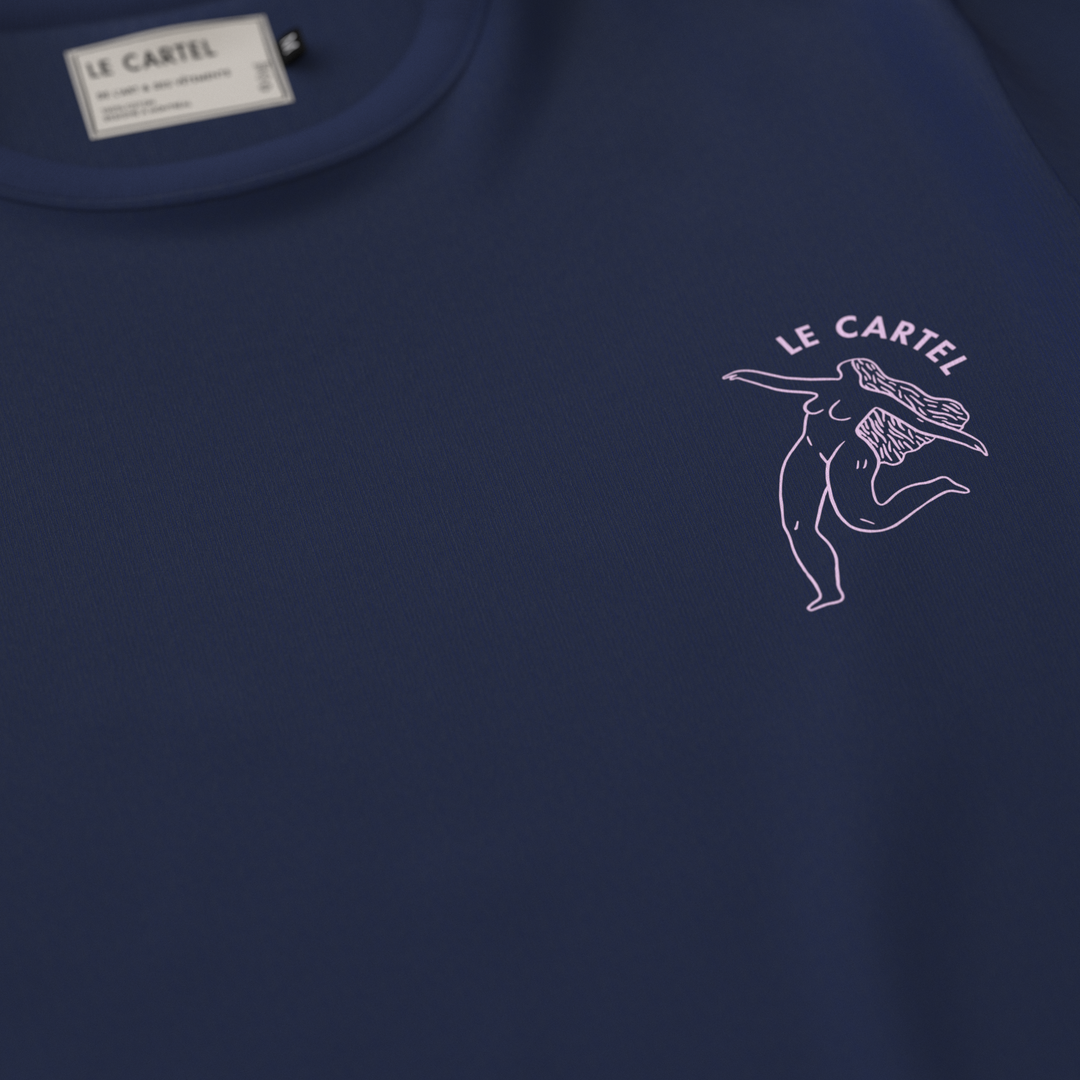 FONTAINE・T-shirt unisexe・Bleu marin