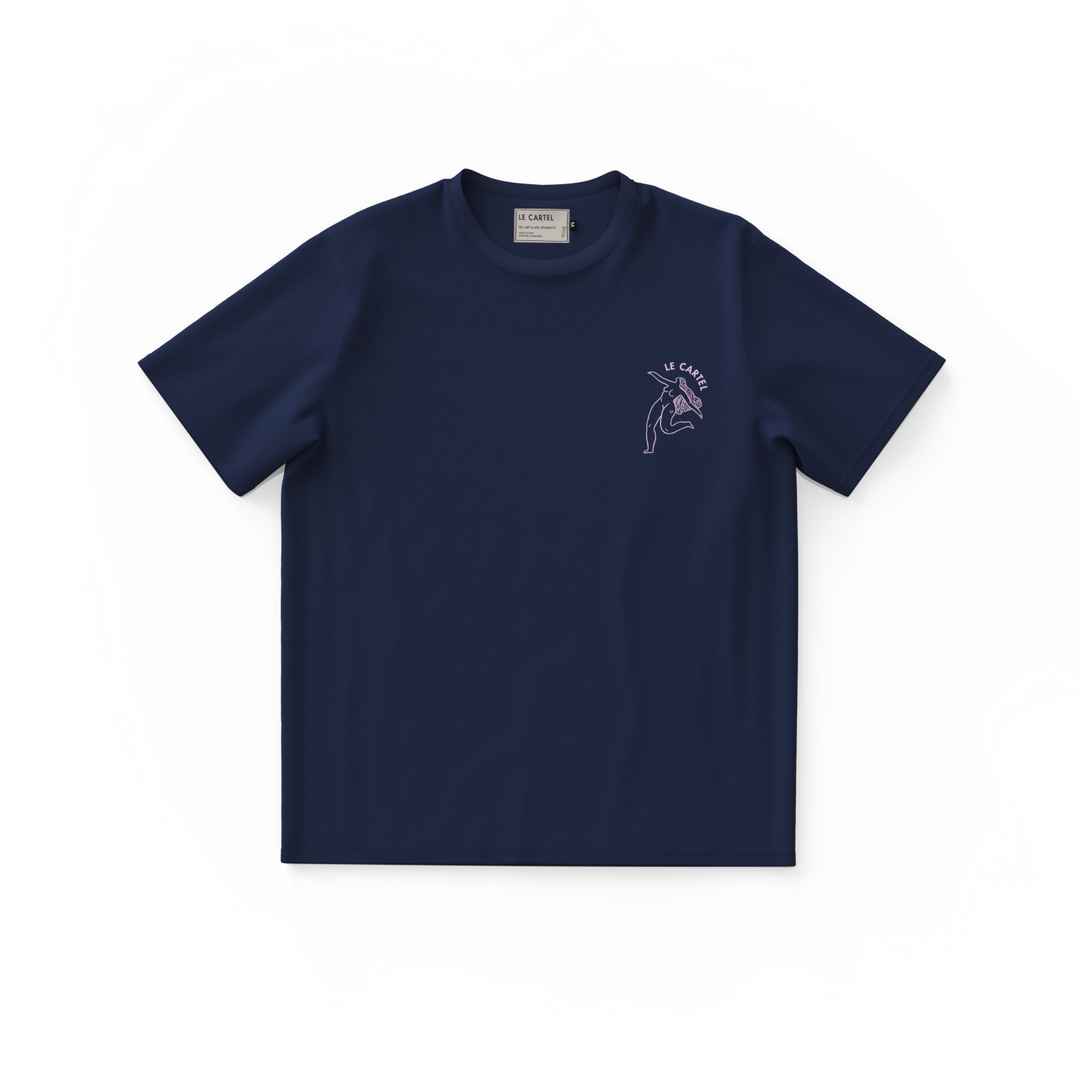 FONTAINE・T-shirt unisexe・Bleu marin