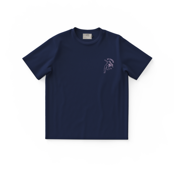 FONTAINE・T-shirt unisexe・Bleu marin