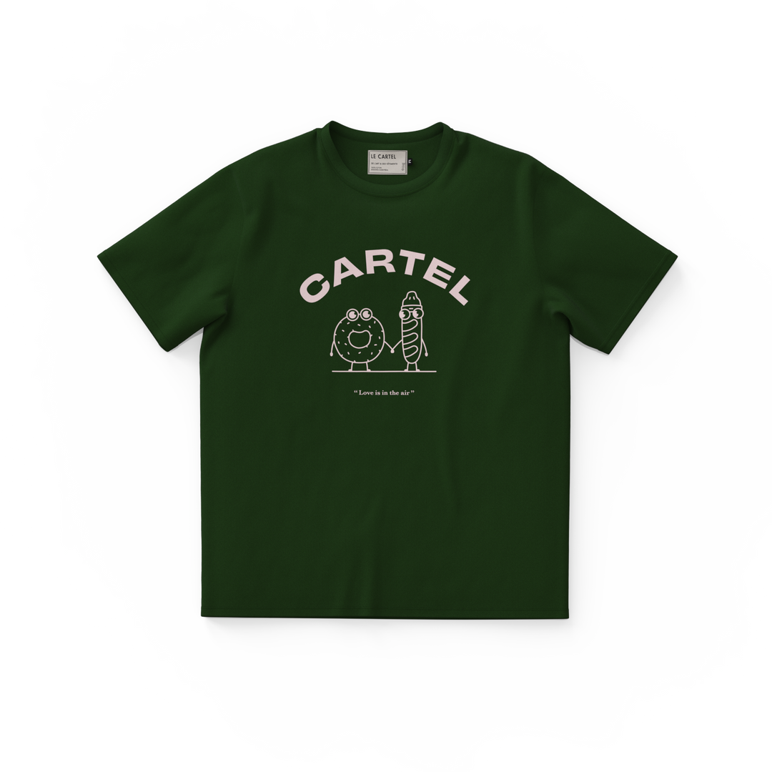 LOVE IS IN THE AIR・T-shirt unisexe・Vert