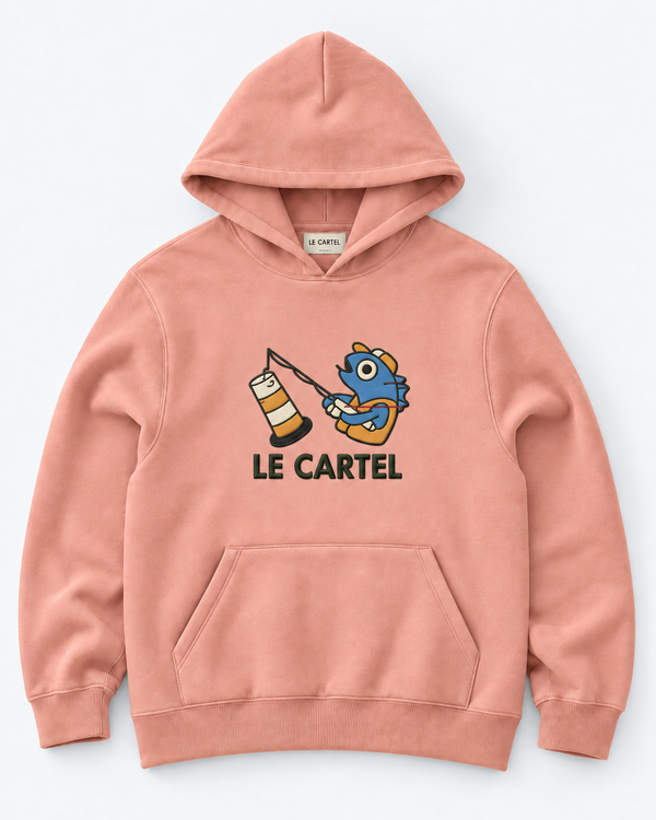MIRACULOUS CATCH・Embroidered unisex hoodie・Pink