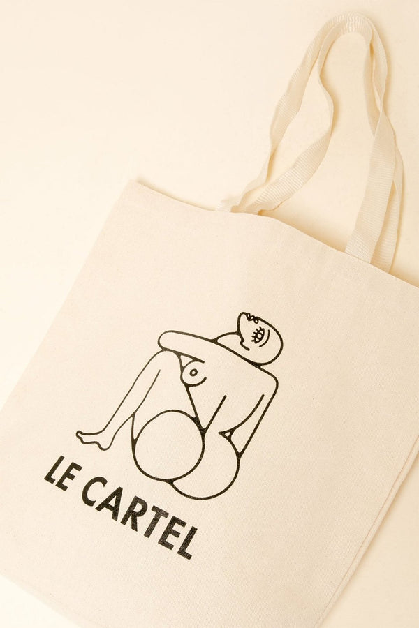 BOOTY CALL・Tote bag imprimé・Sable - Le Cartel