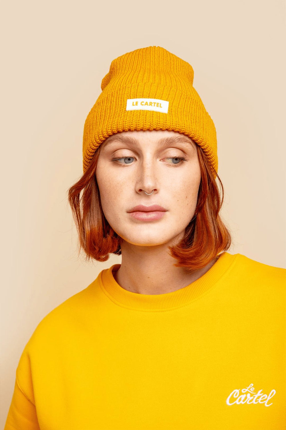 CHUNKY・Tuque grosse maille・Safran - Le Cartel