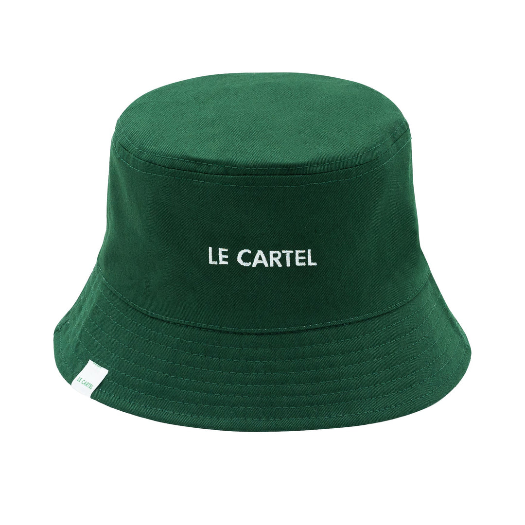 BOUTON D'OR・Bucket hat réversible・Vert - Le Cartel