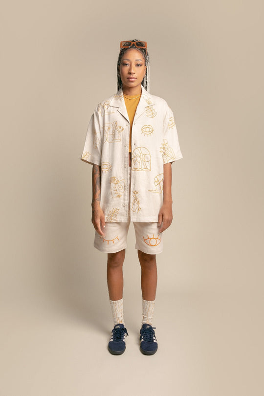 CABRIOLES・Chemise brodée・Sable - Le Cartel
